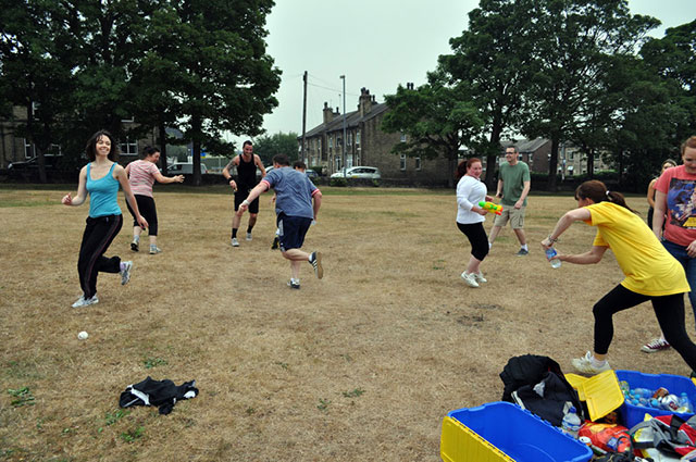 Then a water fight broke out