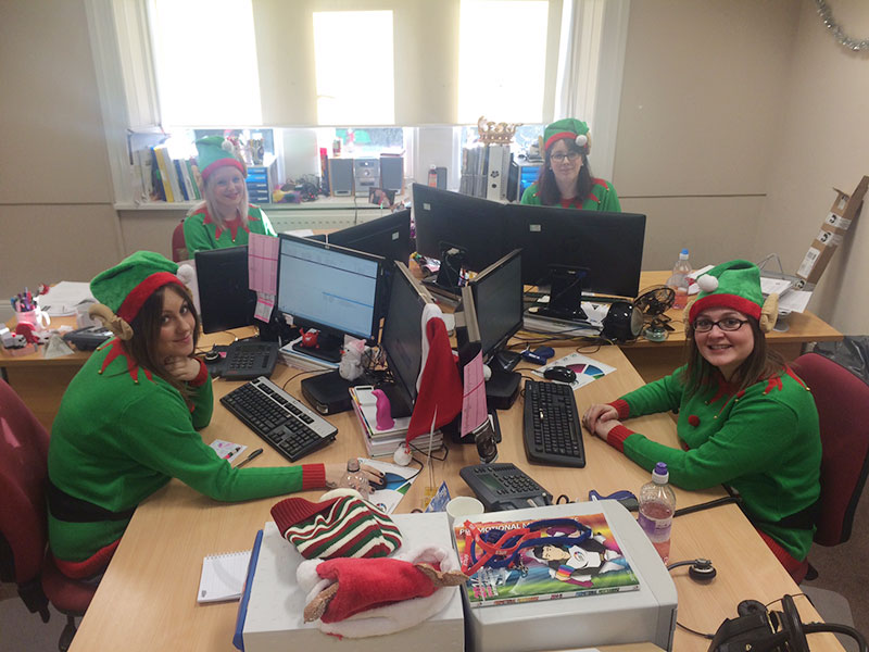 The Sales Support Elves: Jessica, Becci, Sara & Jodie