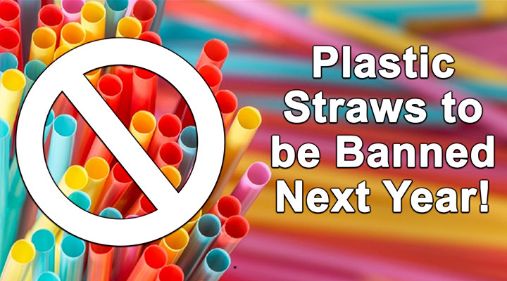 Plastic Straws to be Banned next year!