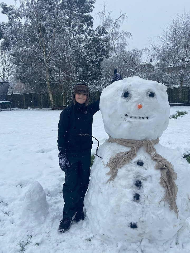 Alfie in snow