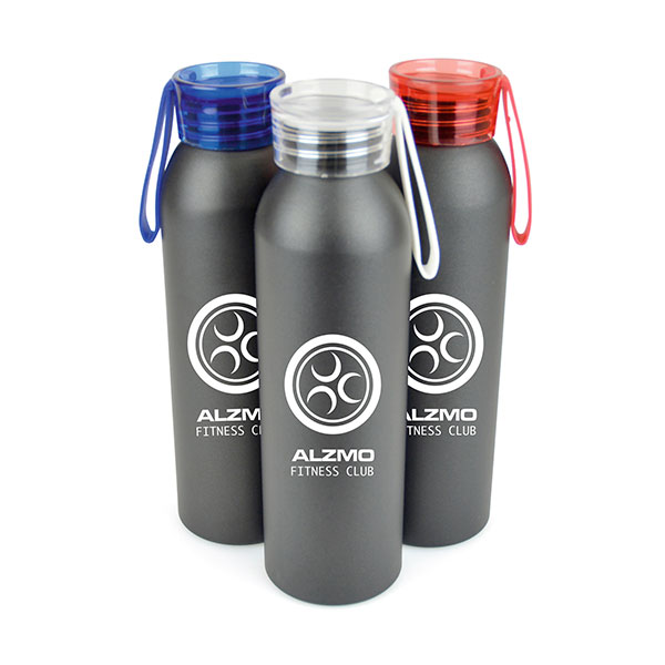 Black Aluminium Sports Bottle 600ml