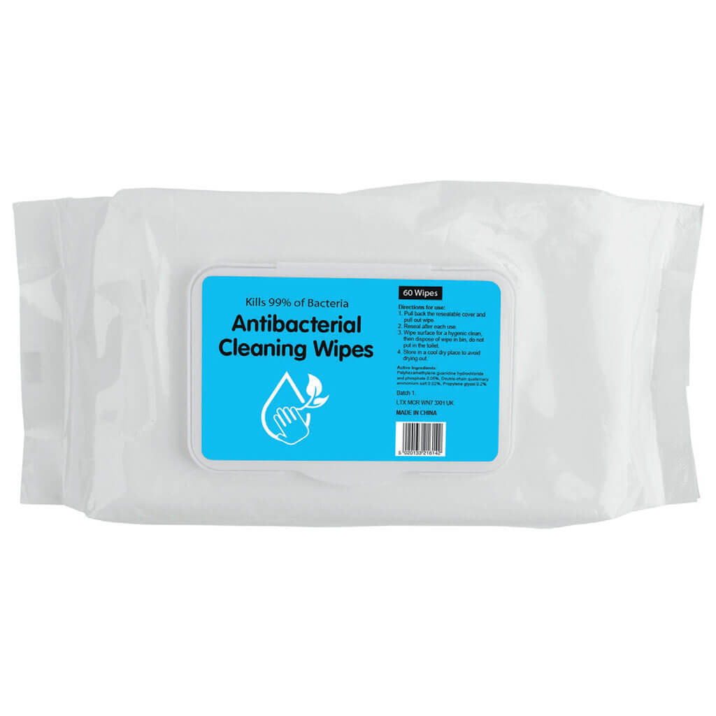 Antibacterial Wipes - 60 Pack