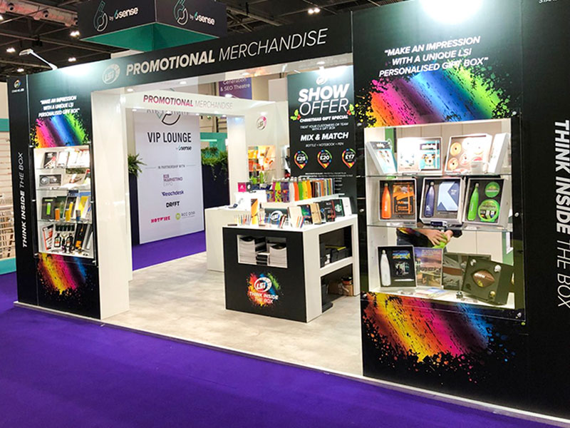 LSi promotional merchandise exhibition stand