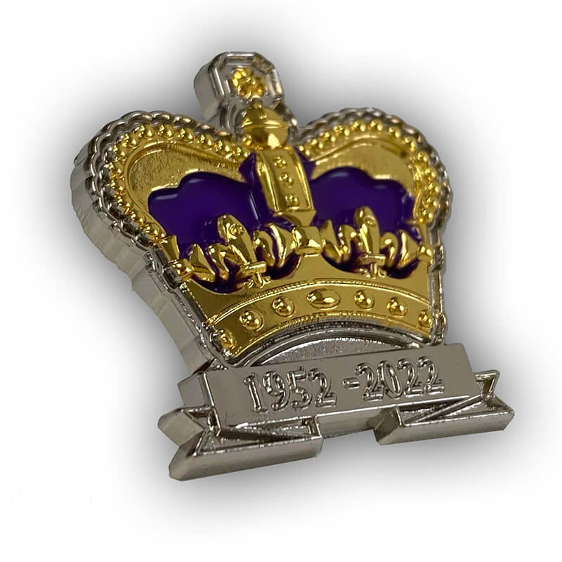 United Kingdom UK St Edward's Crown Nickel Pin Badge 