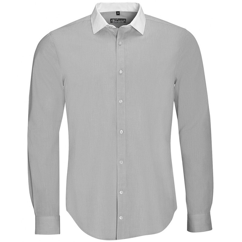 SOL'S Belmont Long Sleeve Contrast Poplin Shirt