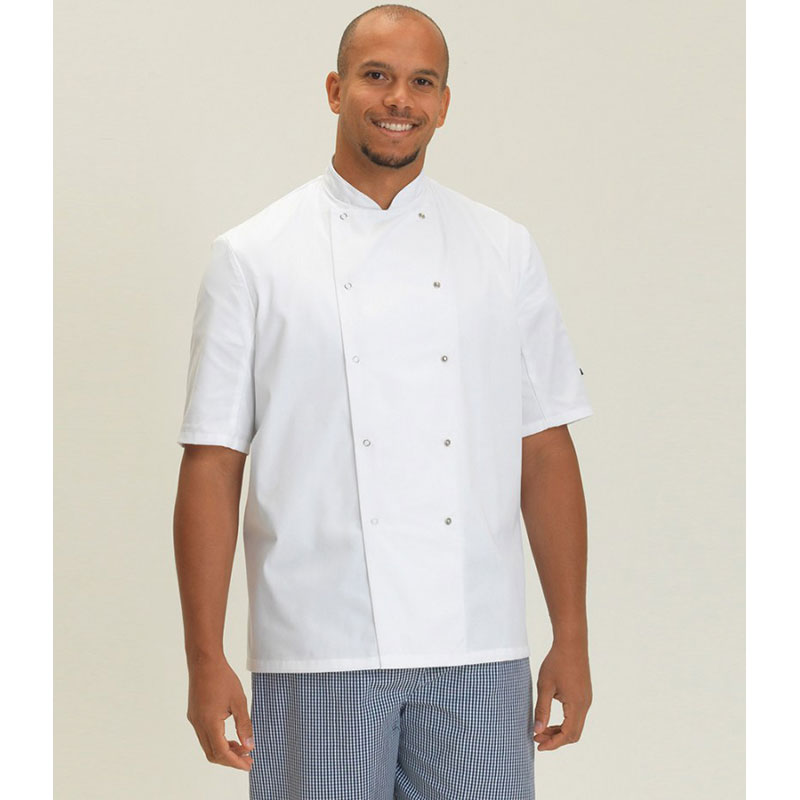 Dennys Short Sleeve Press Stud Chef's Jacket
