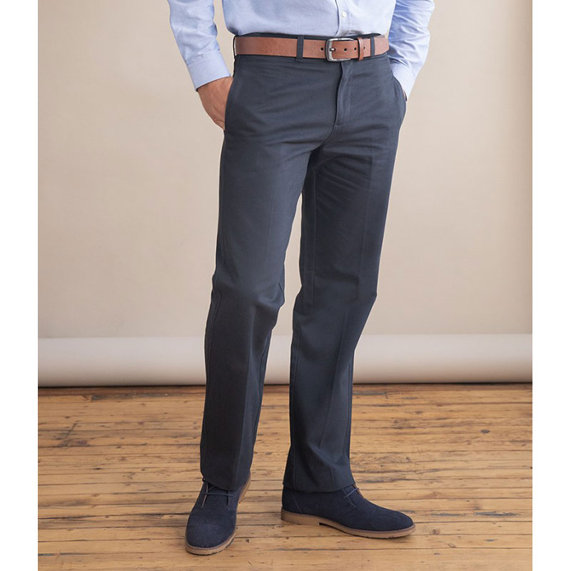 Henbury Flat Fronted Chino Trousers