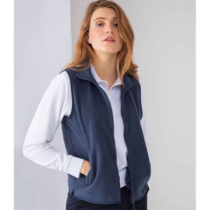 Henbury Ladies Sleeveless Micro Fleece Jacket