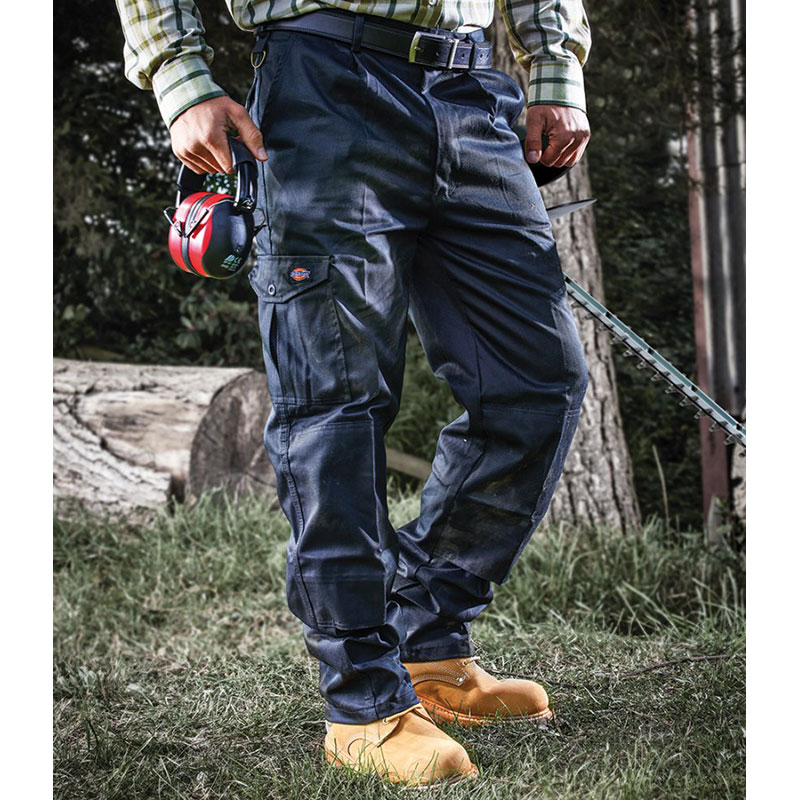 work trousers with flap pockets