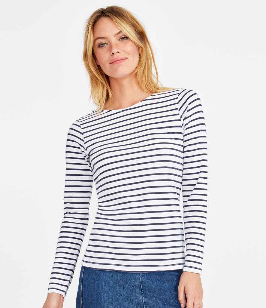 SOL'S Ladies Marine Long Sleeve Striped T-Shirt