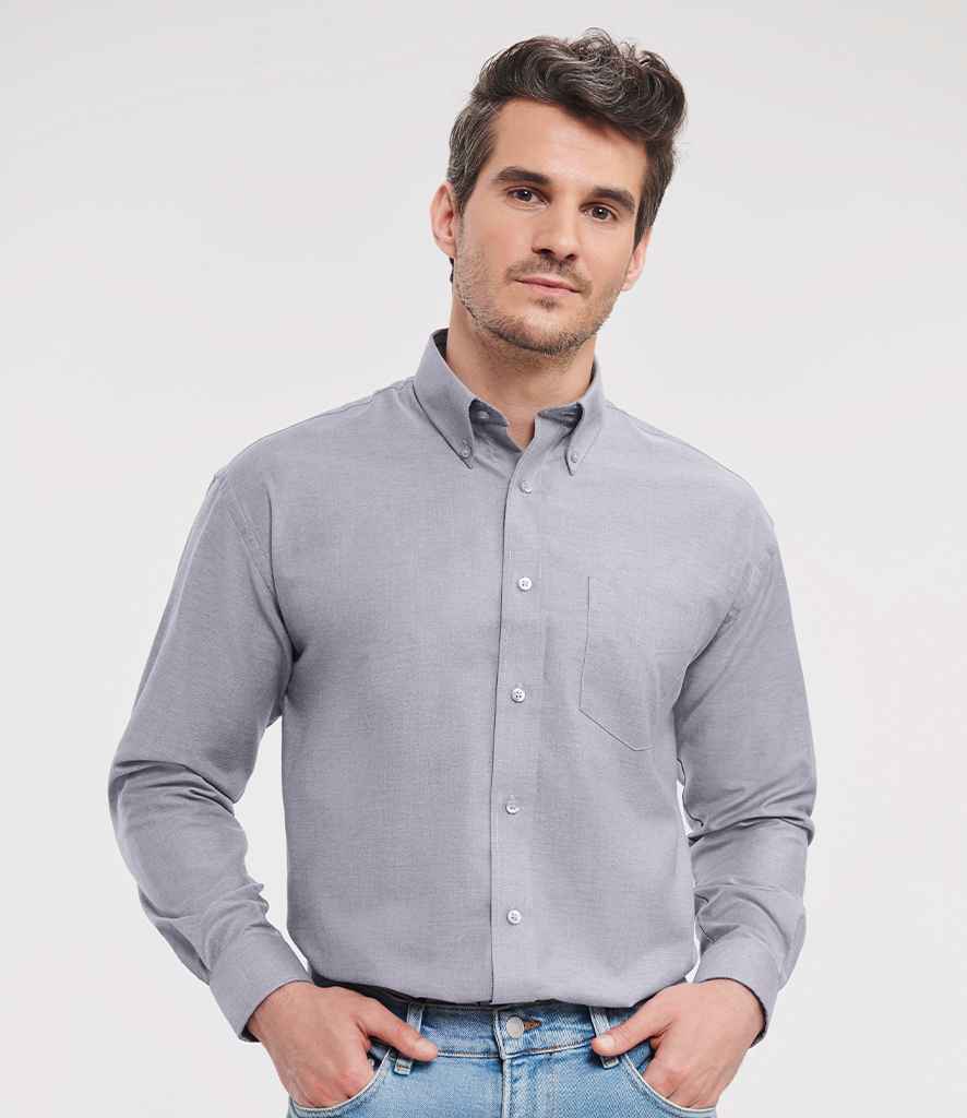 Russell Collection Long Sleeve Easy Care Oxford Shirt