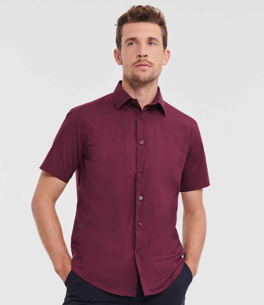 Russell Collection Short Sleeve Easy Care Fitted Shirt