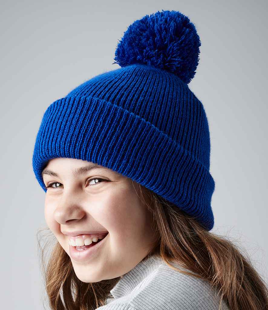 Beechfield Kids Reflective Bobble Beanie