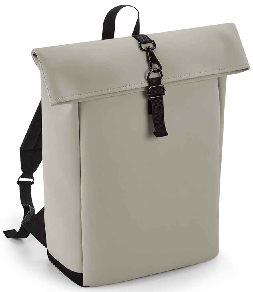 BagBase Matte PU Roll-Top Backpack