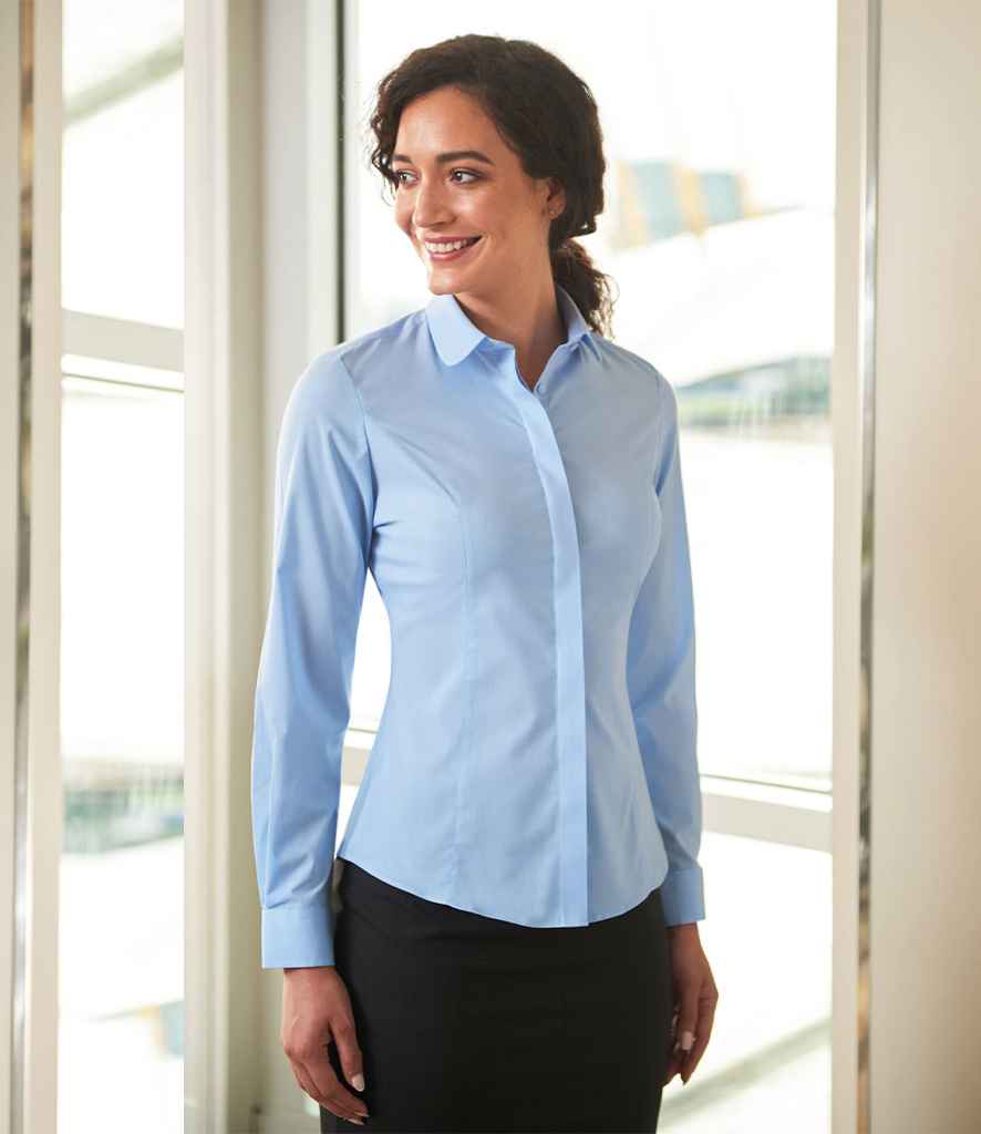 Brook Taverner Ladies Trevi Long Sleeve Poplin Shirt