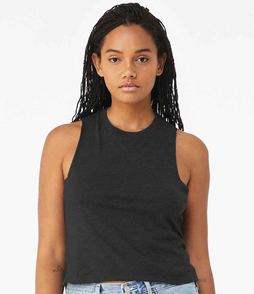 Bella Ladies Racer Back Cropped Tank Top