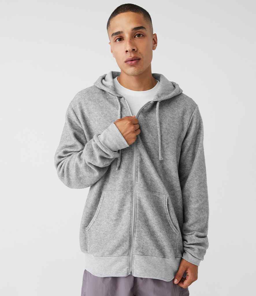 Canvas Unisex Sueded Full Zip Hoodie