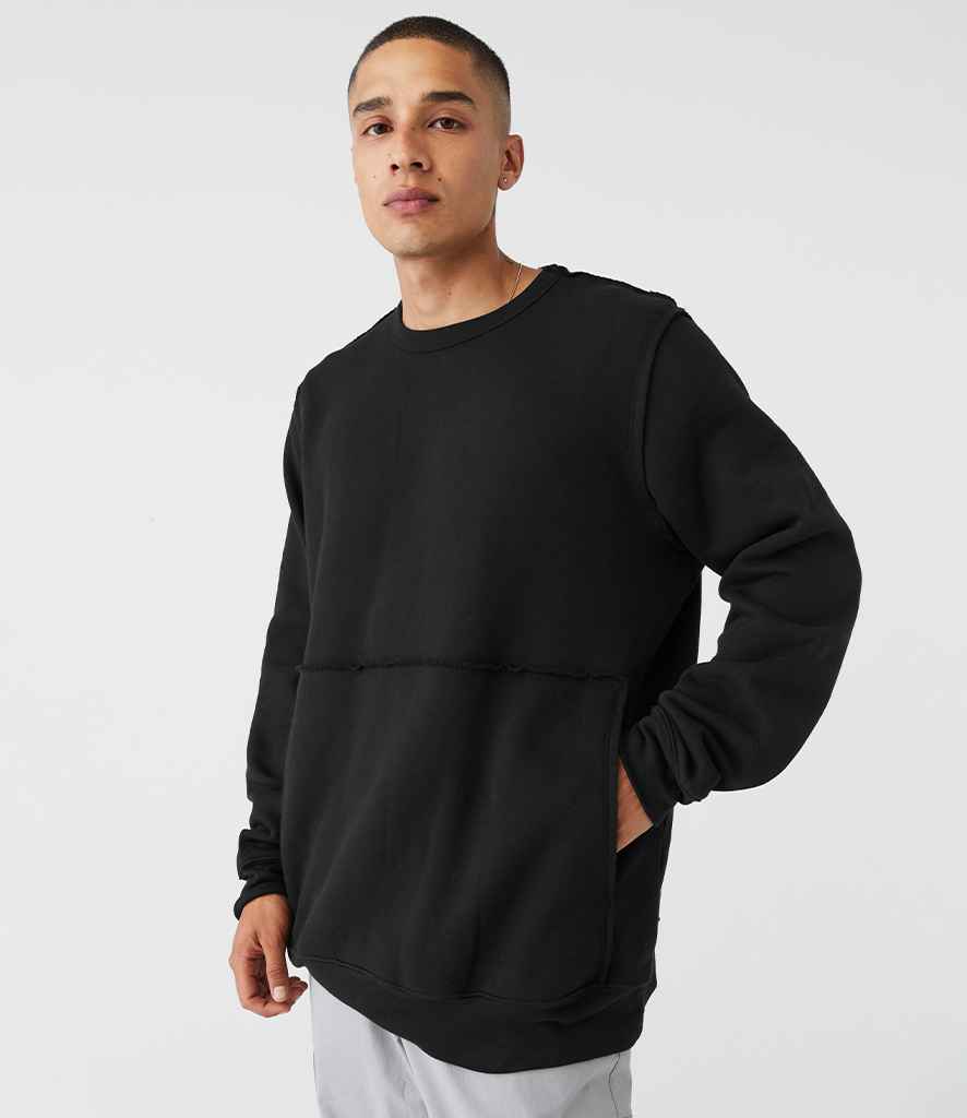 Canvas Unisex Raw Seam Crew Neck Pullover