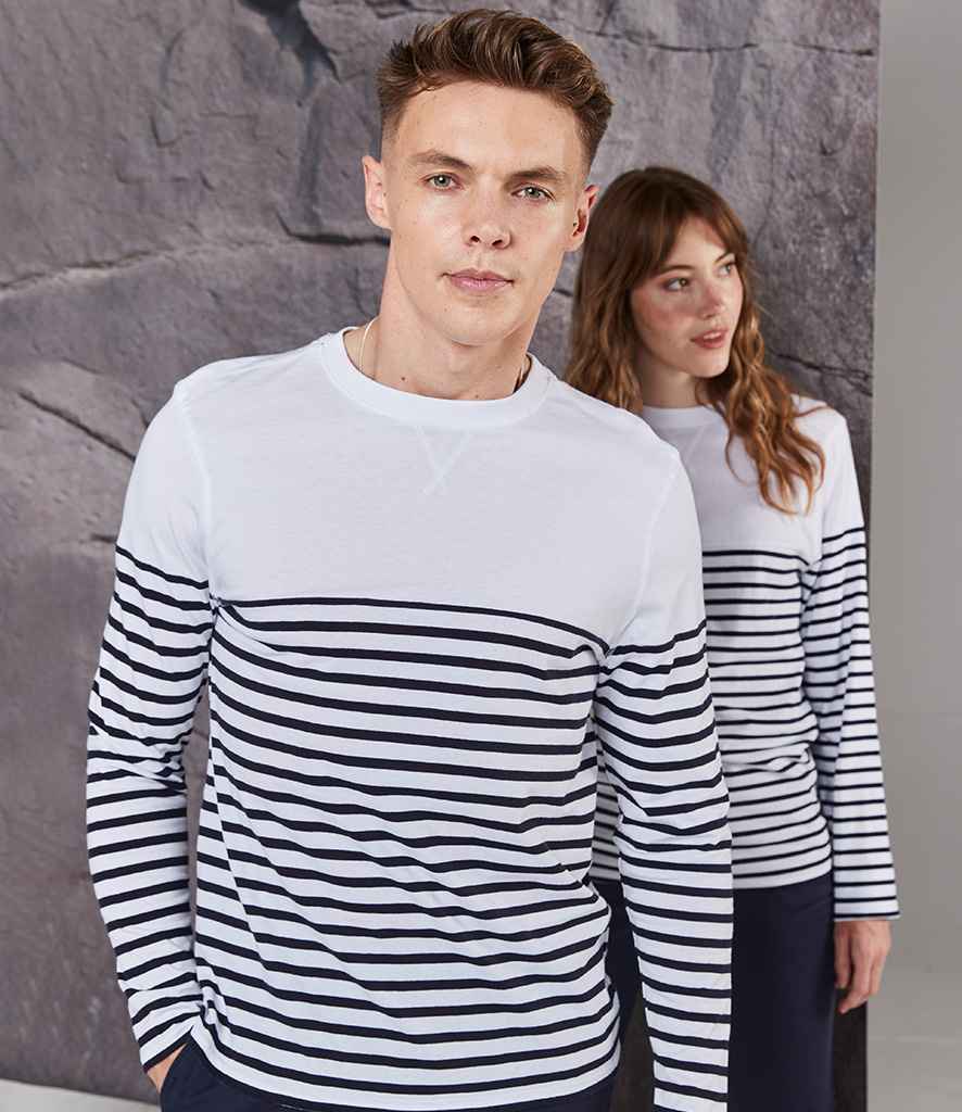 Front Row Unisex Long Sleeve Breton Striped T-Shirt