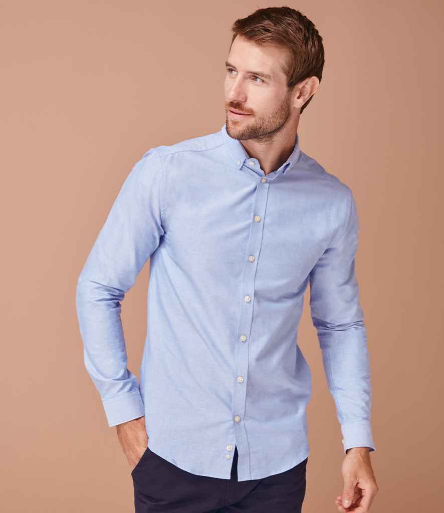 Henbury Modern Long Sleeve Slim Fit Oxford Shirt