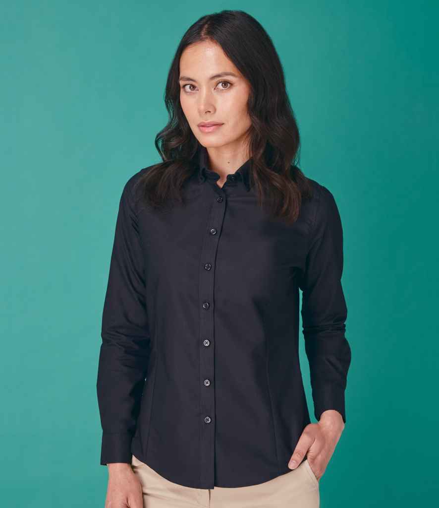 Henbury Ladies Modern Long Sleeve Regular Fit Oxford Shirt