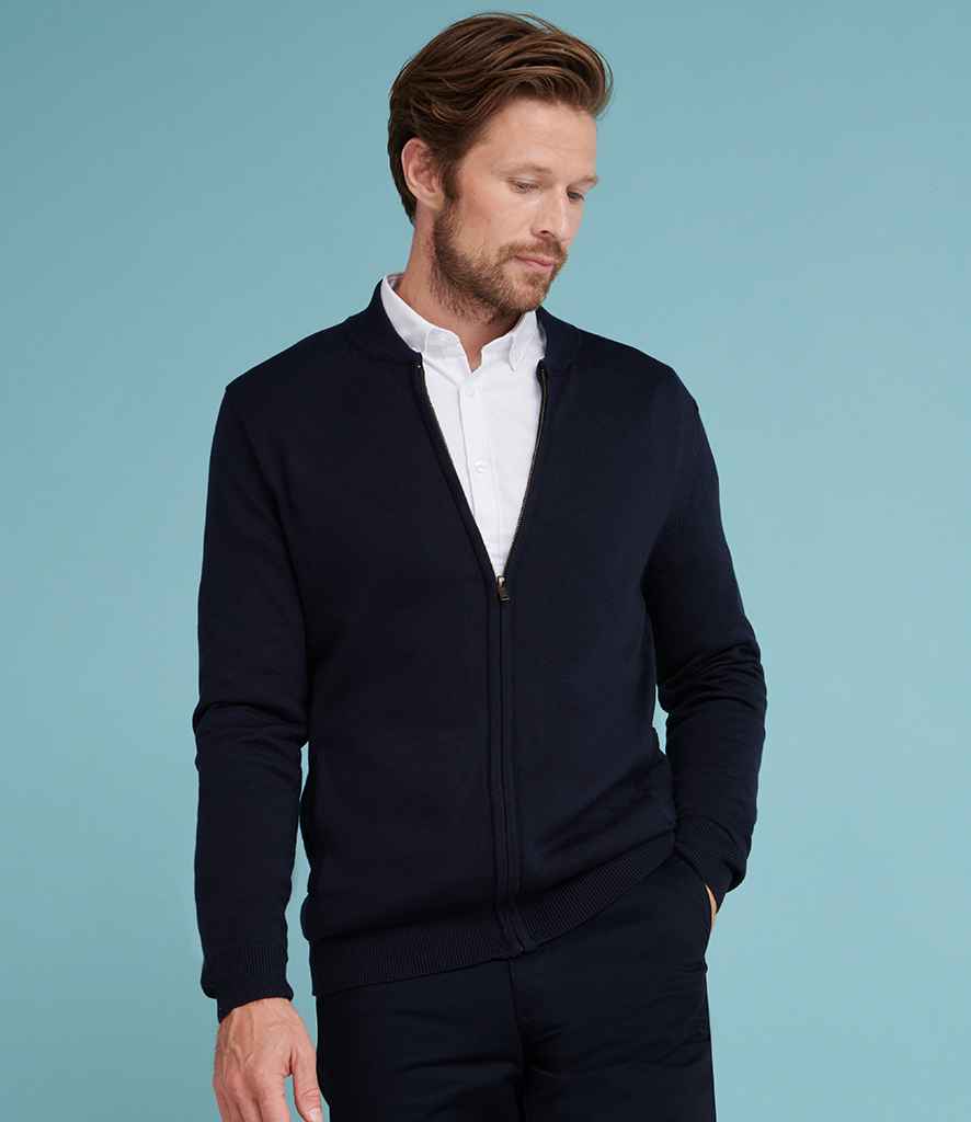 Mens zip deals through cardigan