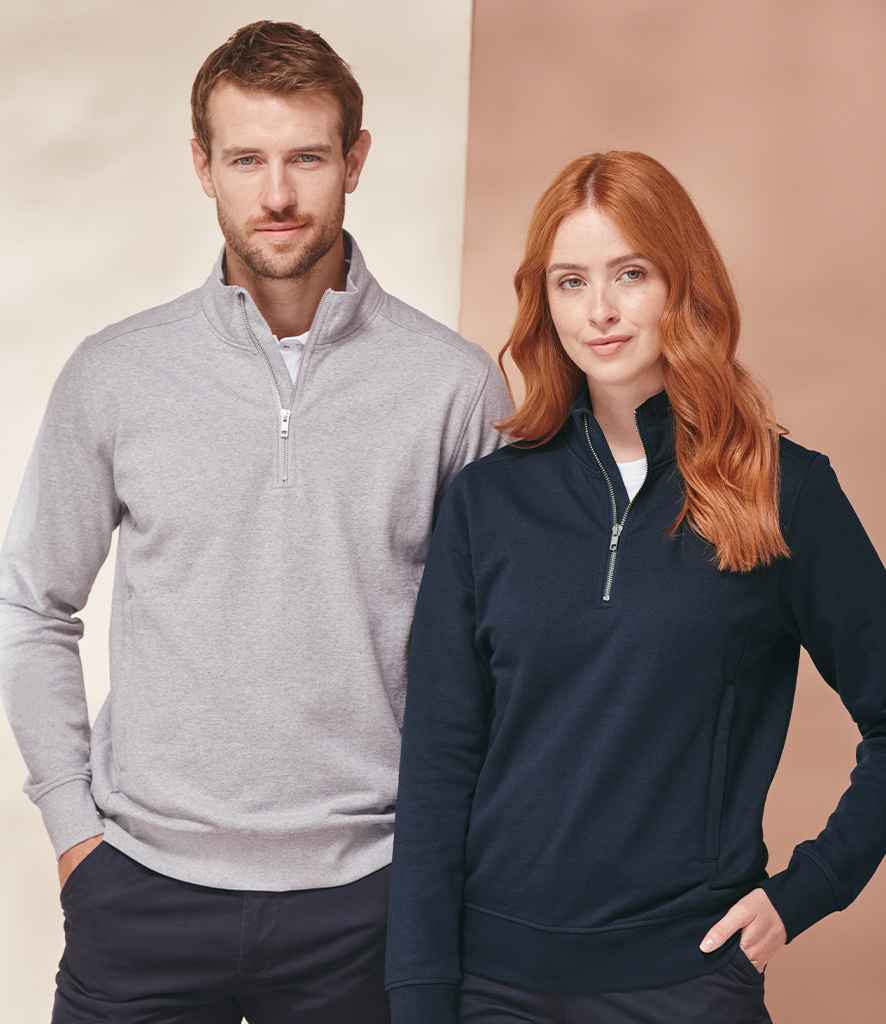 Henbury Unisex Sustainable 1/4 Zip Sweatshirt