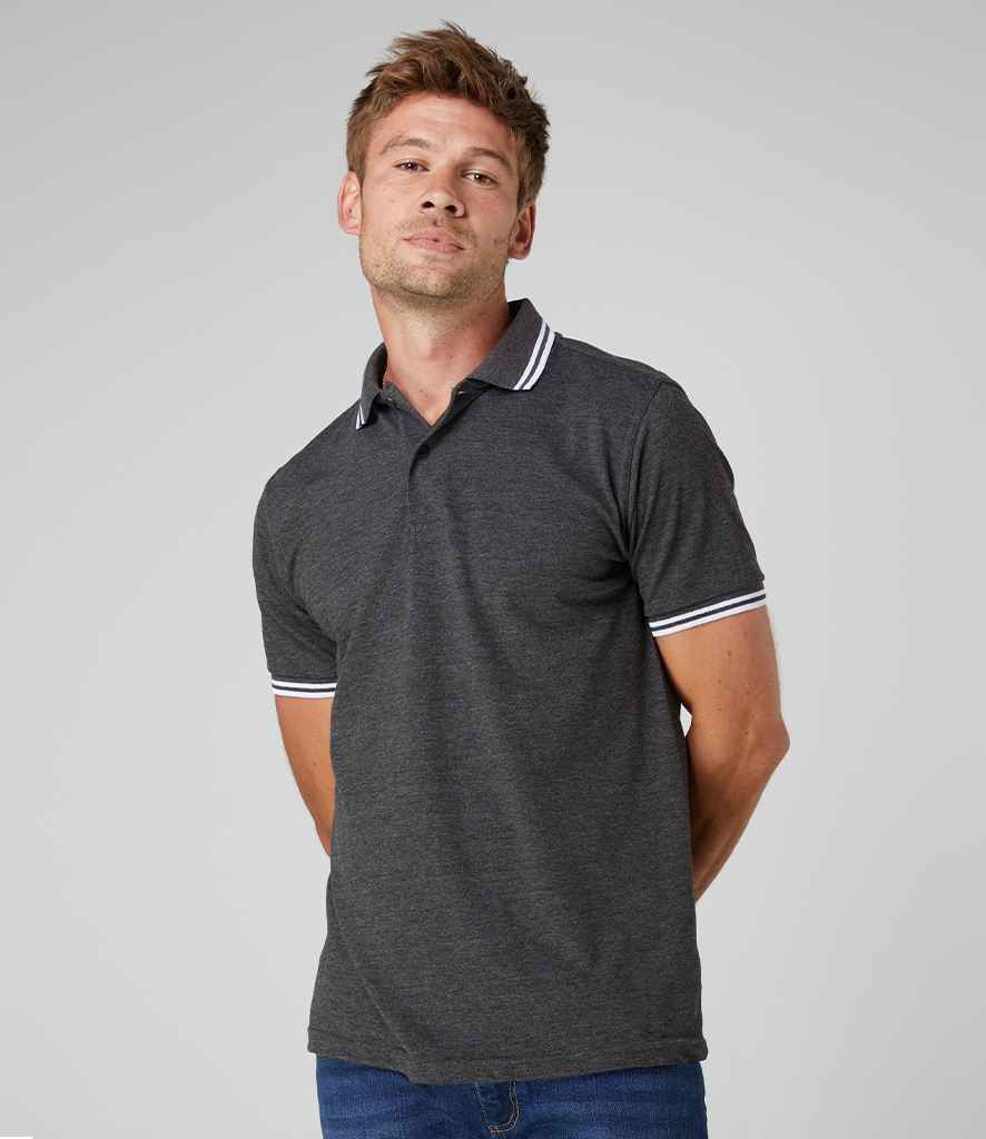 AWDis Stretch Tipped Piqué Polo Shirt