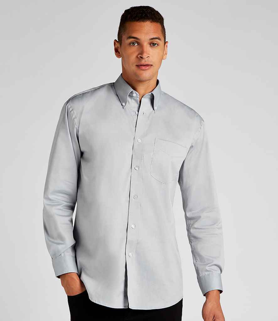 Kustom Kit Premium Long Sleeve Classic Fit Oxford Shirt