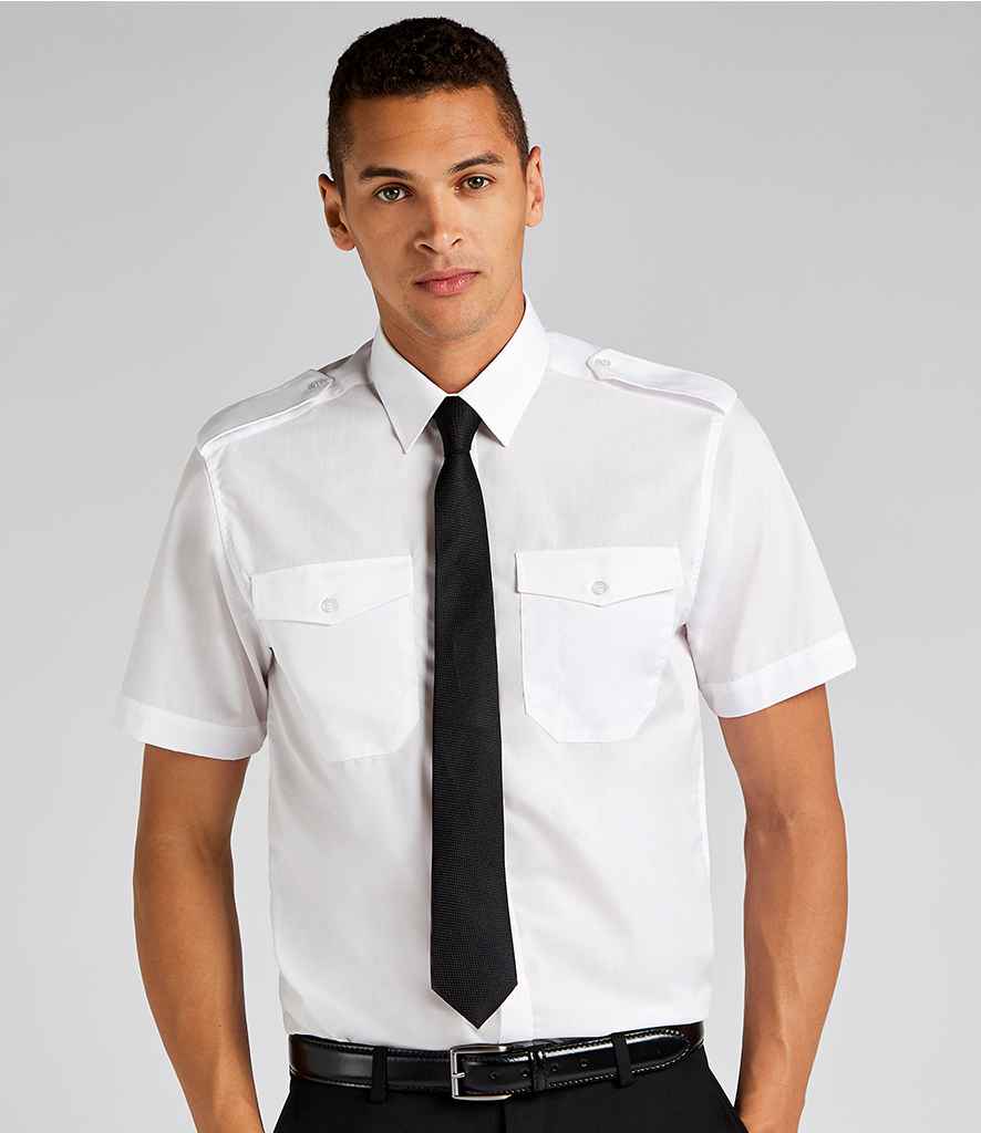 Kustom Kit Short Sleeve Tailored Pilot Shirt