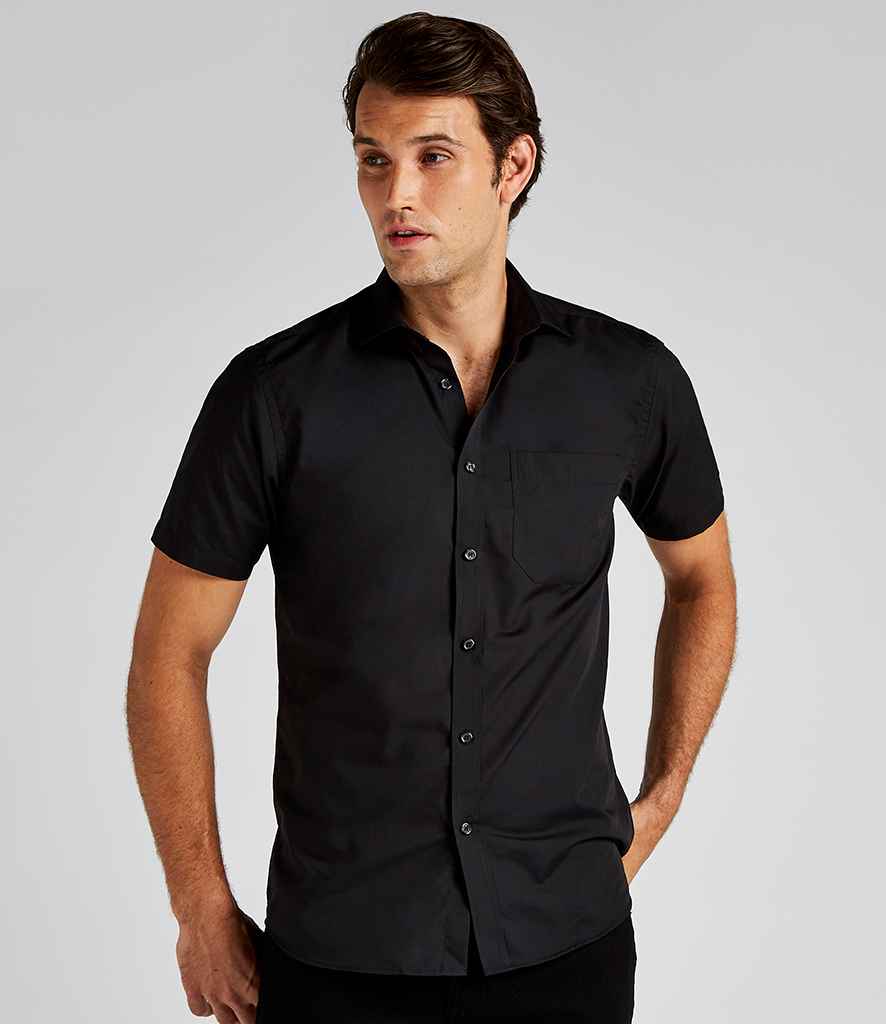 Kustom Kit Short Sleeve Tailored Poplin Shirt