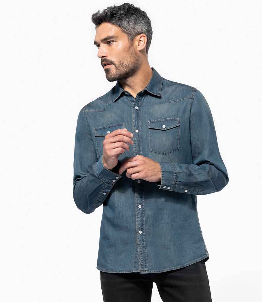 Kariban Long Sleeve Denim Shirt