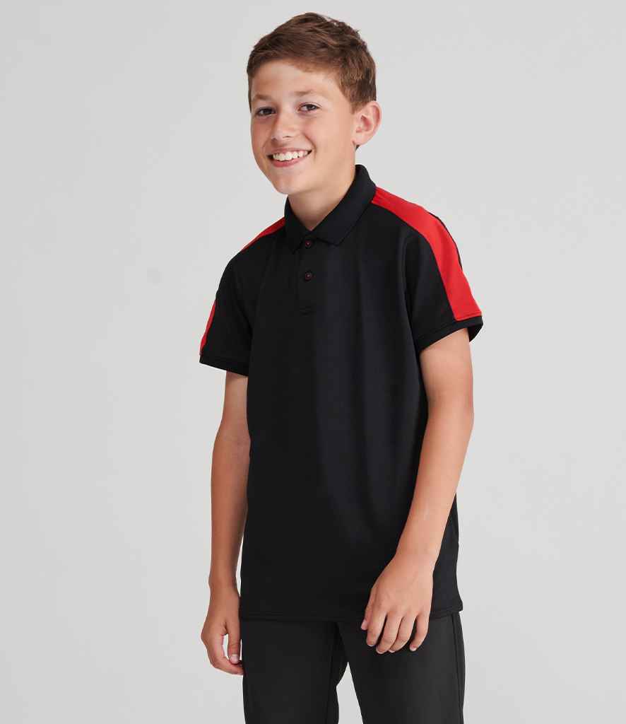 Finden and Hales Kids Contrast Panel Piqué Polo Shirt