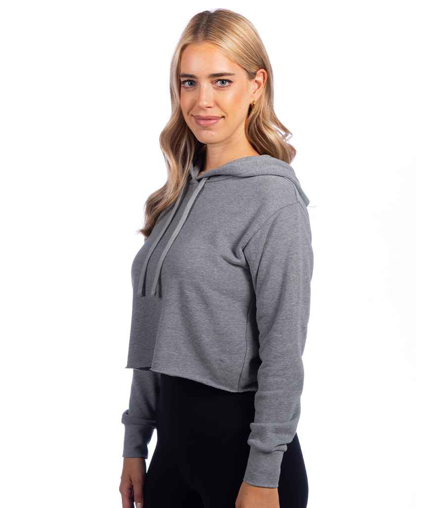 Next Level Apparel Ladies Laguna Cropped Raw Edge Hoodie