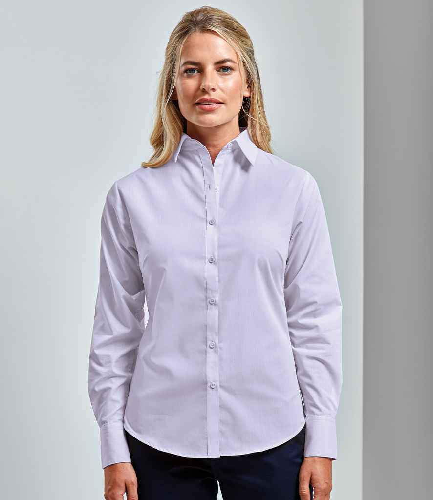 Premier Ladies Long Sleeve Poplin Blouse