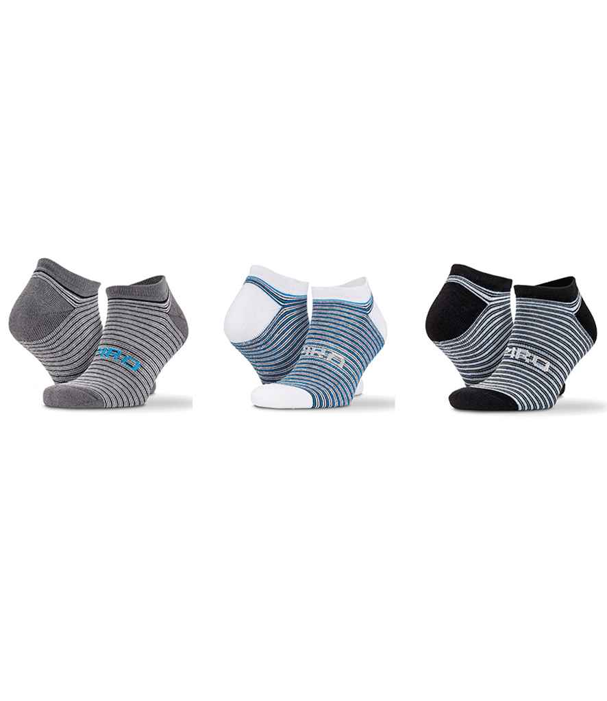 Spiro 3 Pack Mixed Stripe Sneaker Socks