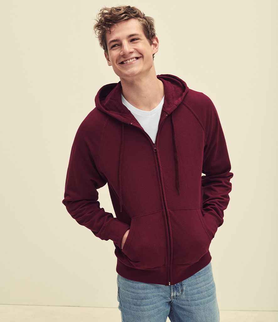 Fruit of the Loom Lightweight Zip Hooded Sweatshirt