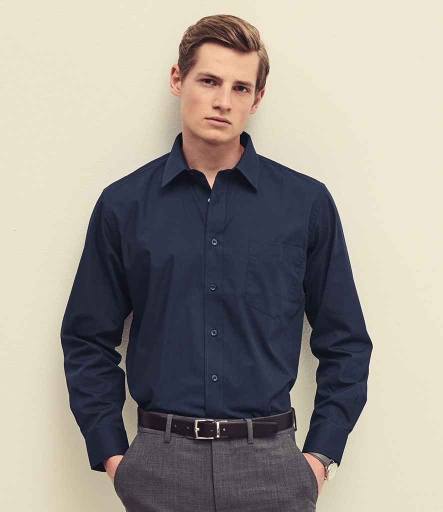 Fruit of the Loom Long Sleeve Poplin Shirt