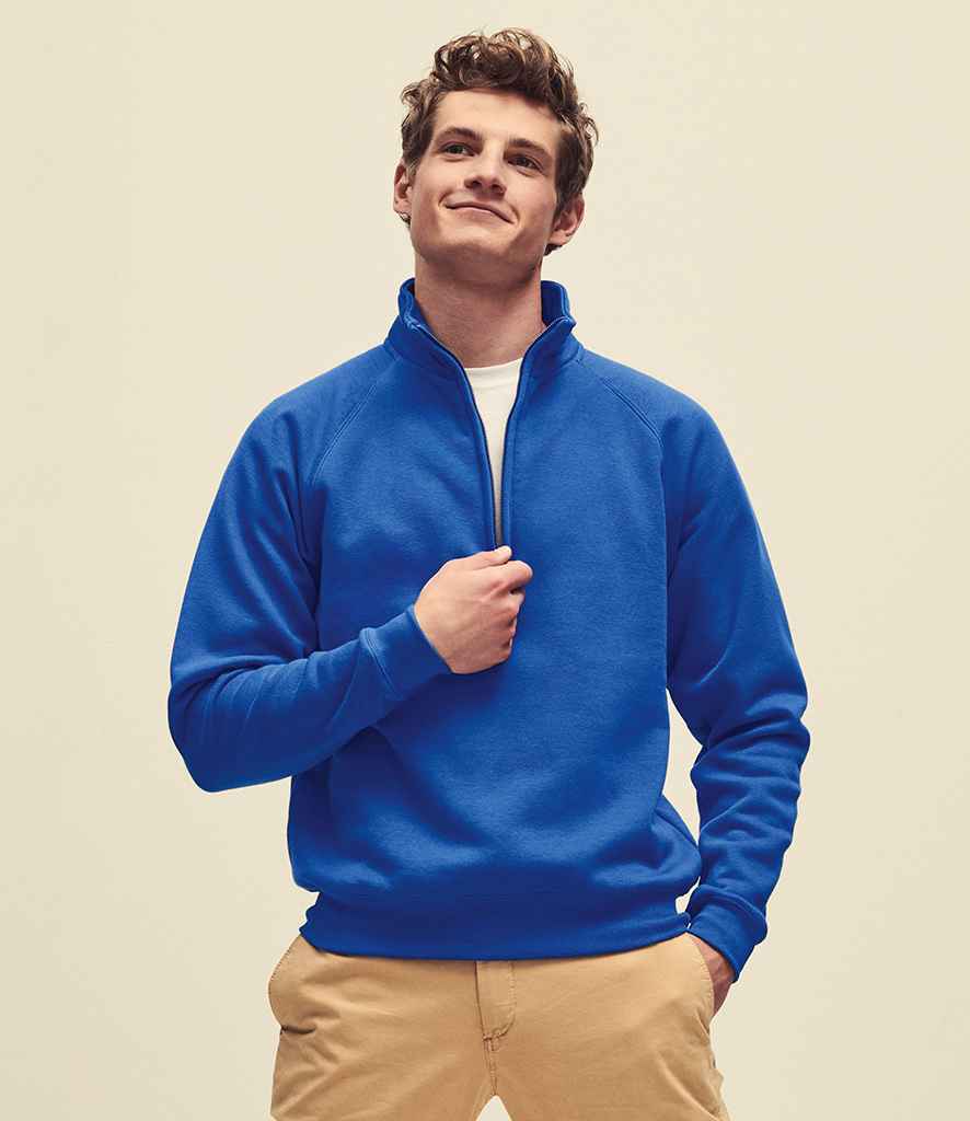 Fruit of the Loom Premium Zip Neck Sweatshirt