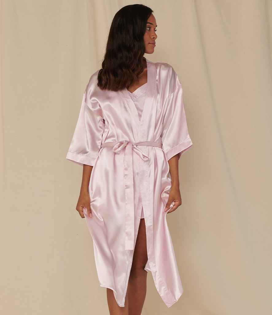 Light pink on sale satin robe
