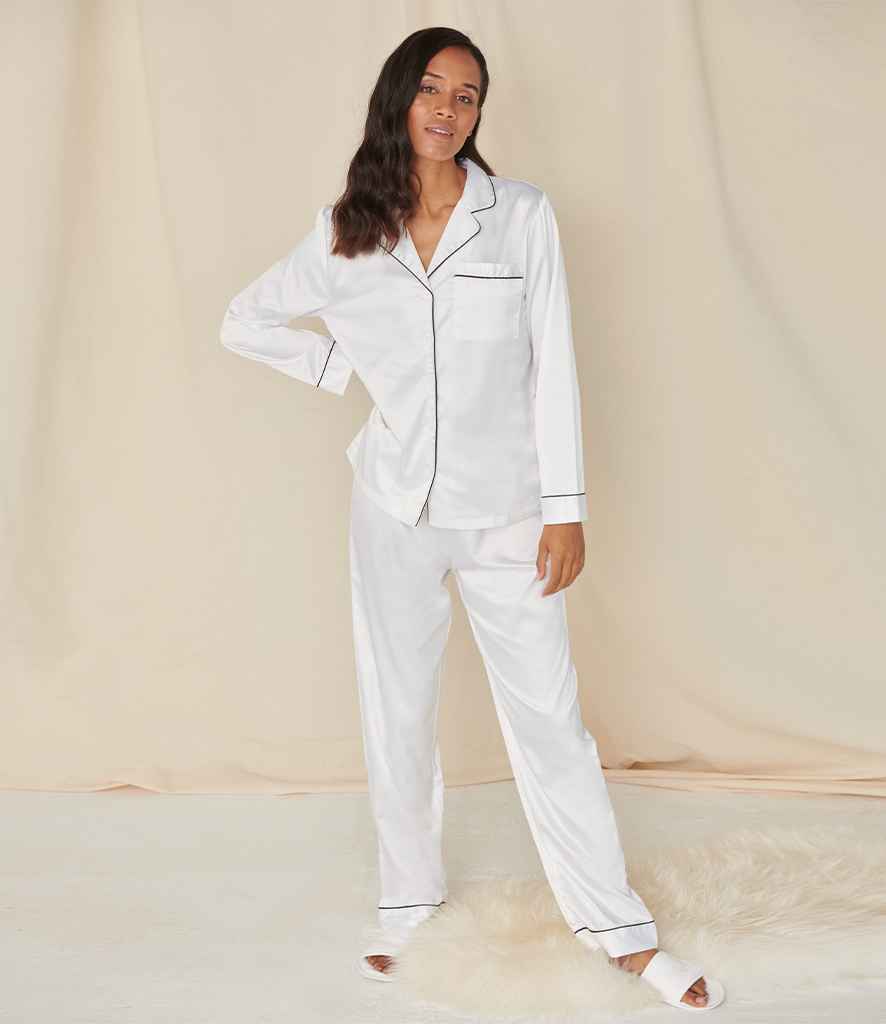 Towel City Ladies Satin Long PJ's