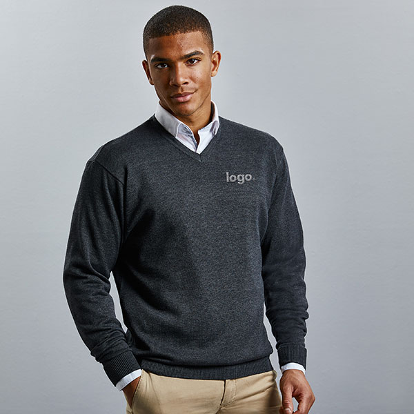 Russell Collection V-Neck Knitted Pullover