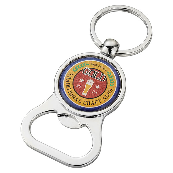 Domed Bottle Opener Key Ring LSi