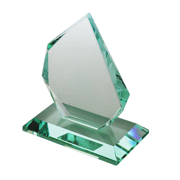 11.5cm Jade Glass Facetted Ice Peak Award