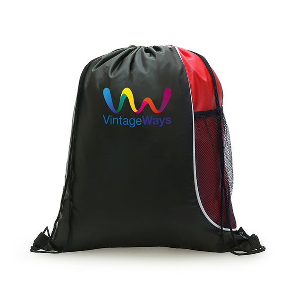 Recycled 210D rPET Drawstring Bag - Full Colour