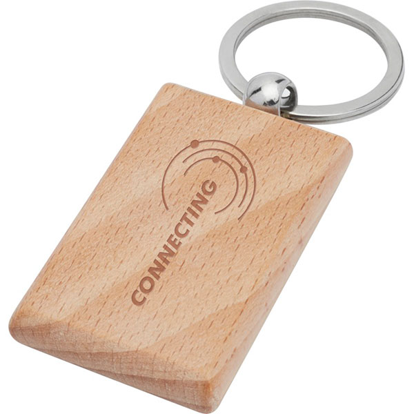 Wooden Key Ring - Rectangular