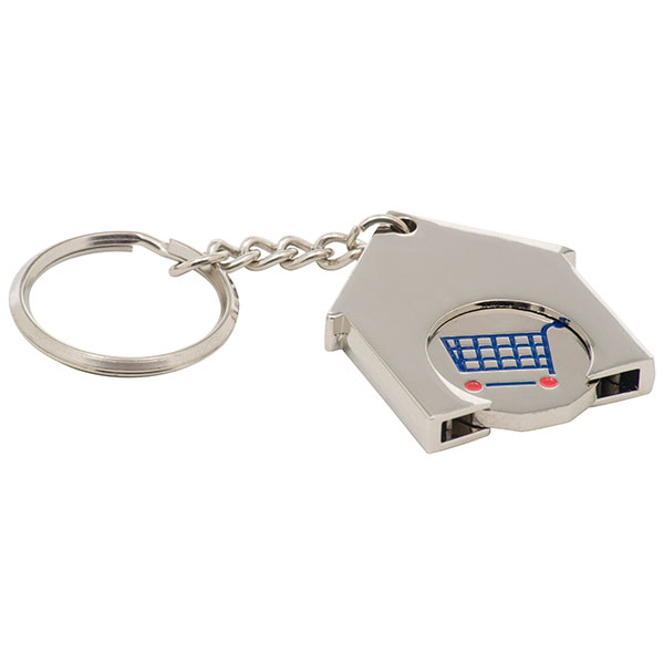 House - Shaped Trolley Token Key Ring