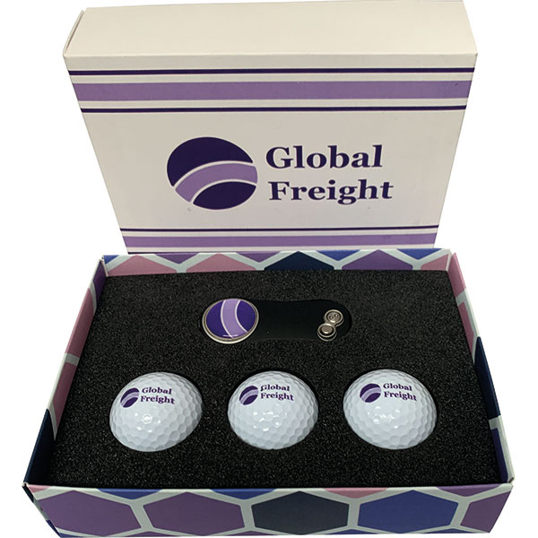 Card Gift Box - Golf Balls & Divot Tool