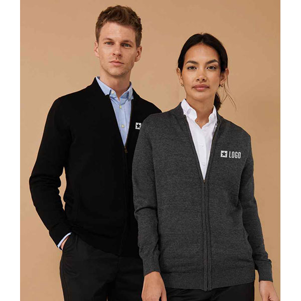Henbury Unisex Zip Through Cardigan