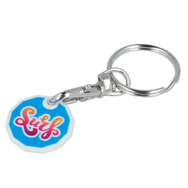 rHIPS.b Plastic Trolley Token Key Ring